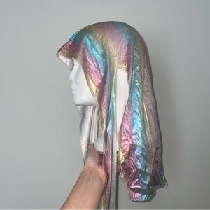 Iridescent Pastel Rainbow Silky Durag Head‎ Wrap